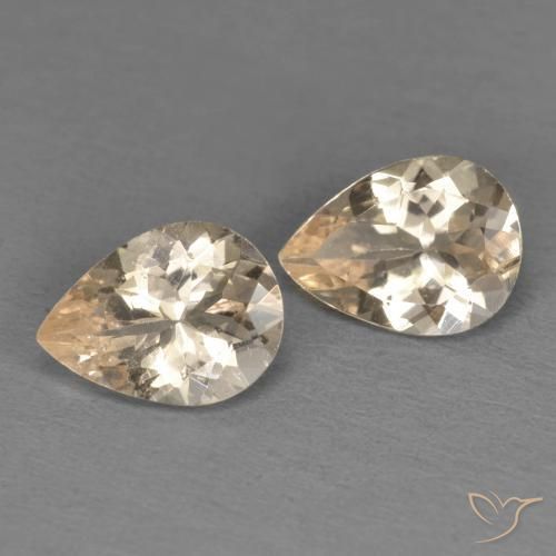 1.52 ct natürliche Light Neutral Orange Morganit-Edelsteine, Birnenform, VS