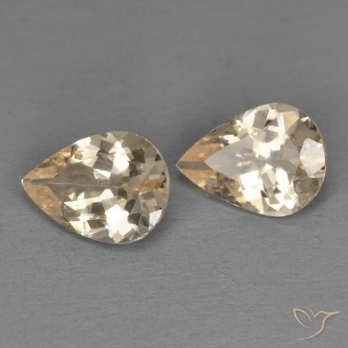 1.85 ct natürliche hellorange Morganit-Edelsteine, Birnenform, VS