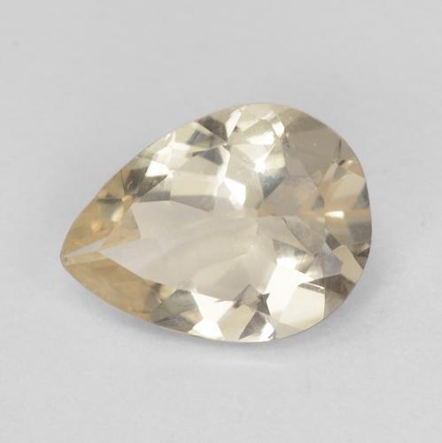 0,75 ctw natürlicher goldener Morganit, Birnenform, VVS
