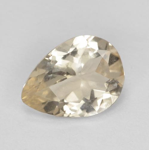 0,75 ctw natürlicher goldener Morganit, Birnenform, VVS