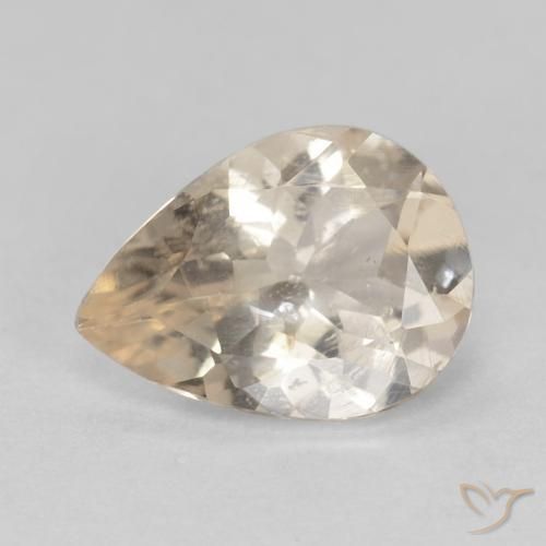 0.85ct Natürlicher hellgolden Morganit, Birnenform, VS