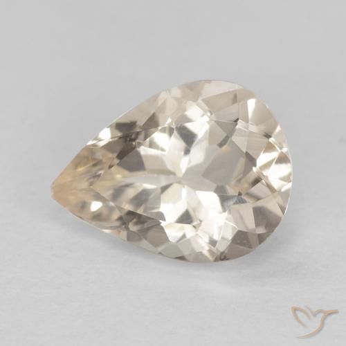 9,17 ctw natürlicher hellgolden Morganit, Birnenform, VVS