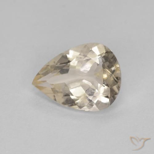 0.83ct Natürlicher hellgolden Morganit, Birnenform, VVS-VS