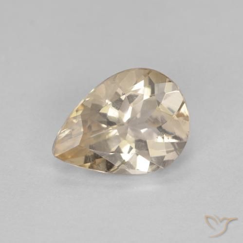 0.84ct Natürlicher hellgolden Morganit, Birnenform, VS