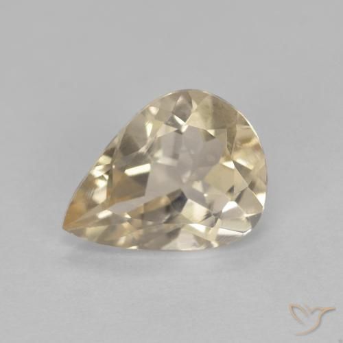 0.97ct Natürlicher hellgolden Morganit, Birnenform, VVS-VS