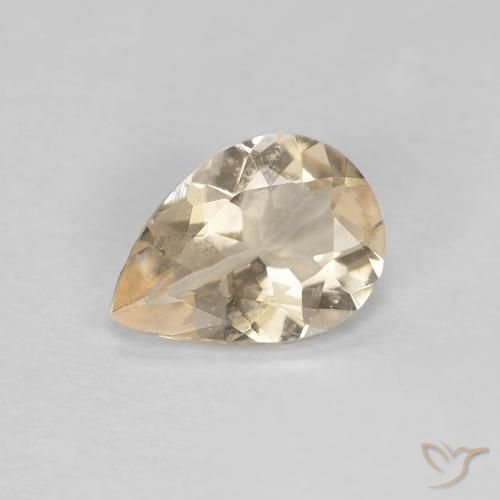 0.63ct Natürlicher hellgolden Morganit, Birnenform, VS