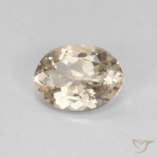 1.00ct Natürlicher hellgolden Morganit, Oval, VVS-VS