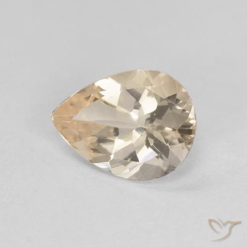 9,17 ctw natürlicher hellgolden Morganit, Birnenform, VVS-VS