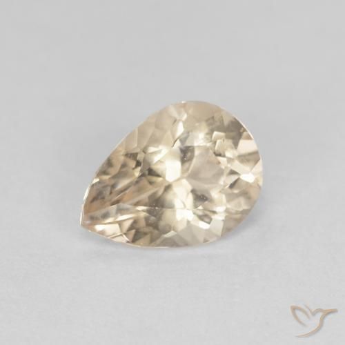 0.76ct Natürlicher hellgolden Morganit, Birnenform, VVS