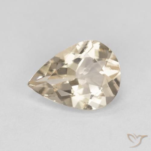 0.95ct Natürlicher hellgolden Morganit, Birnenform, VVS-VS