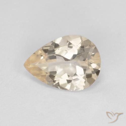 0.88ct Natürlicher hellgolden Morganit, Birnenform, VVS