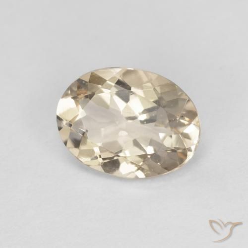 0.98ct Natürlicher hellgolden Morganit, Oval, VVS-VS