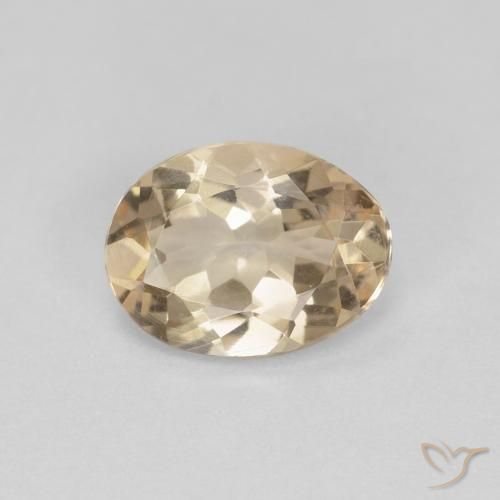 0.92ct Natürlicher hellgolden Morganit, Oval, VS
