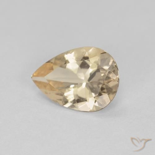 9,17 ctw natürlicher hellgolden Morganit, Birnenform, VVS-VS