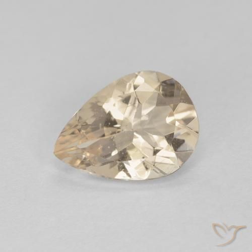 0.78ct Natürlicher hellgolden Morganit, Birnenform, VS