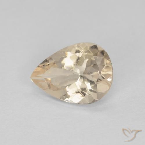 9,17 ctw natürlicher hellgolden Morganit, Birnenform, VS