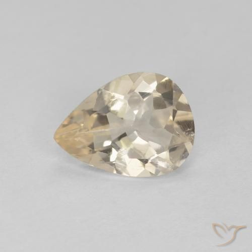 0.70ct Natürlicher hellgolden Morganit, Birnenform, VS