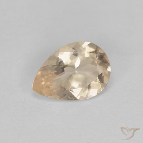 0.75ct Natürlicher hellgolden Morganit, Birnenform, VS