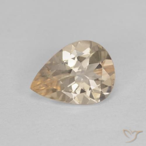 0.86ct Natürlicher hellgolden Morganit, Birnenform, VS