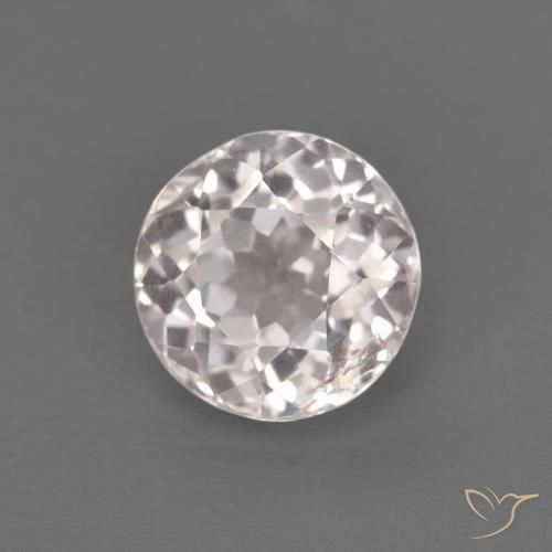 1.02ct Natürlicher Sehr helles Rosa Morganit, Runden, VS