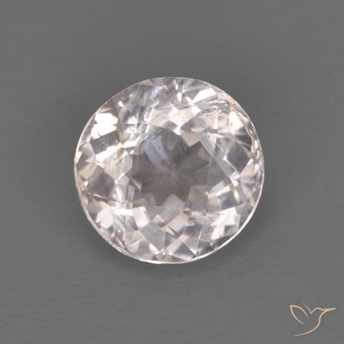 1.06ct Natürlicher Sehr helles Rosa Morganit, Runden, VS-SI