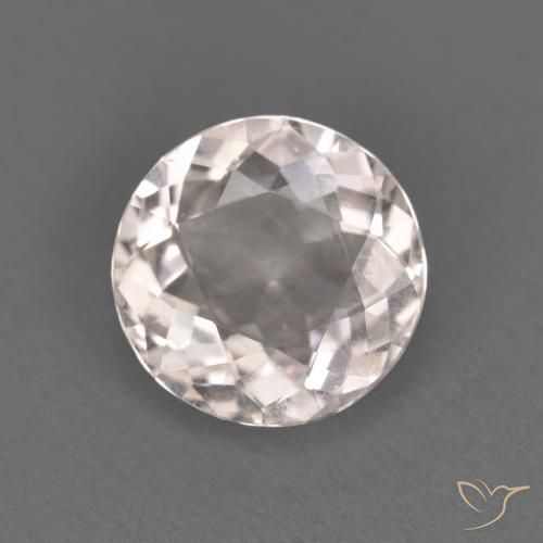 1.03ct Natürlicher Sehr helles Rosa Morganit, Runden, VVS-VS