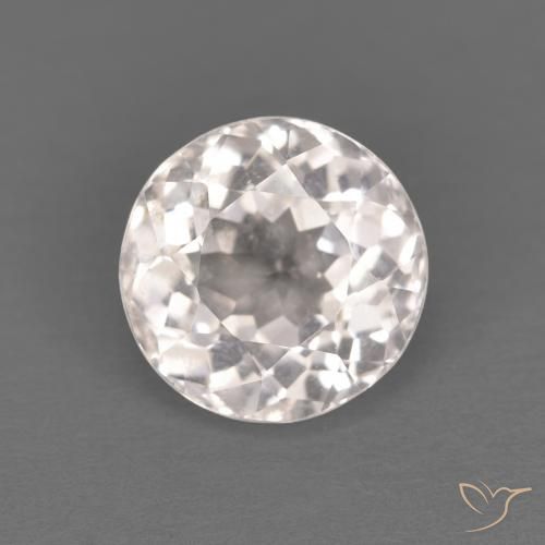 1.19ct Natürlicher Sehr helles Rosa Morganit, Runden, Transparent