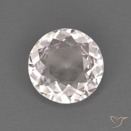 0.97ct Natürlicher Sehr helles Rosa Morganit, Runden, VVS-VS