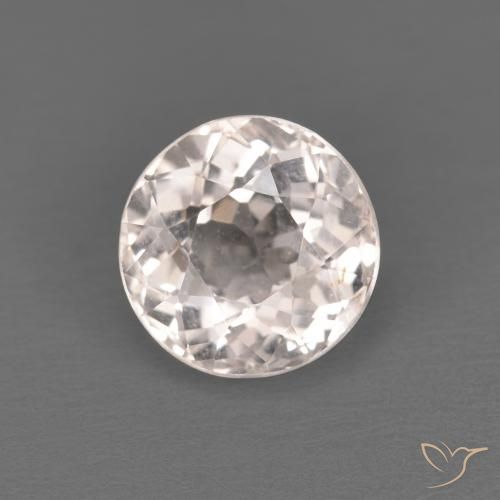 1.09ct Natürlicher Sehr helles Rosa Morganit, Runden, VVS-VS