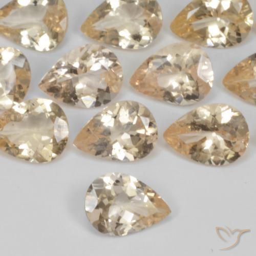 0.85ct Natürlicher Golden Morganit, Birnenform, VS