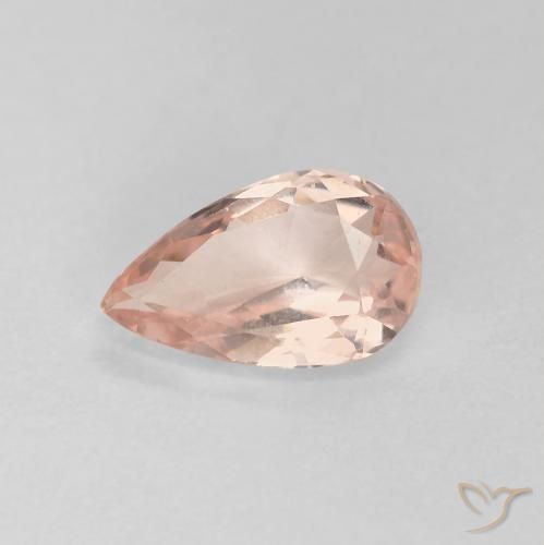 0.79ct Natürlicher Mittelrosa Morganit, Birnenform, VVS