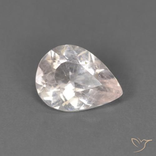 0.59ct Natürlicher Sehr helles Rosa Morganit, Birnenform, SI