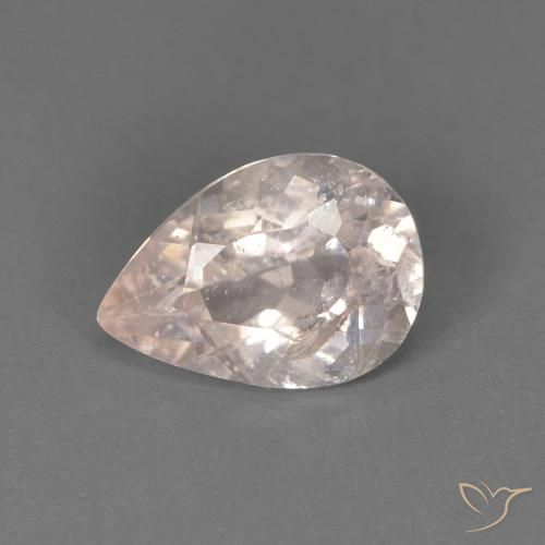 0.86ct Natürlicher Mittelrosa Morganit, Birnenform, SI