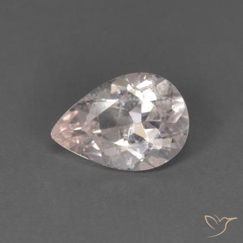 0.65ct Natürlicher Lachs-rosa Morganit, Birnenform, VS