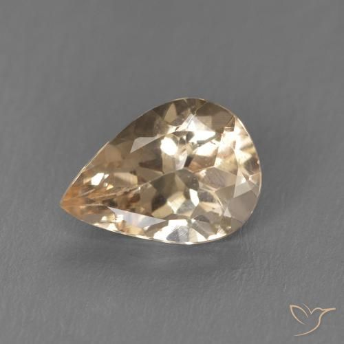 0.83ct Natürlicher hellorange Morganit, Birnenform, VS