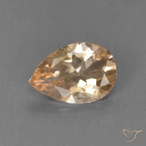 0.78ct Natürlicher hellorange Morganit, Birnenform, VS
