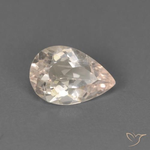 0.52ct Natürlicher Sehr helles Rosa Morganit, Birnenform, VS