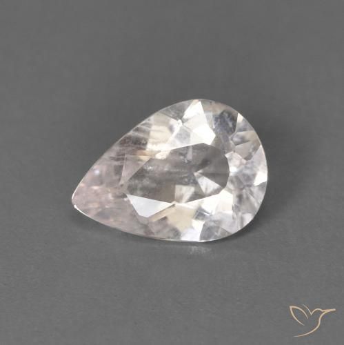 0.42ct Natürlicher Sehr helles Rosa Morganit, Birnenform, VS