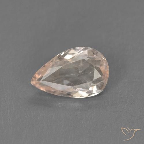 0.32ct Natürlicher Lachs-rosa Morganit, Birnenform, VVS-VS