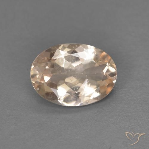 0.91ct Natürlicher hellorange Morganit, Oval, VS