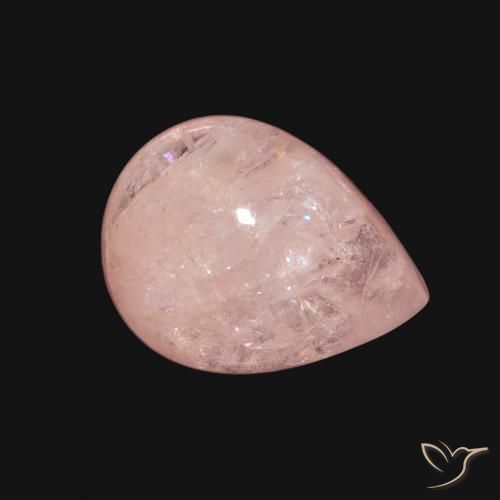 9,17 ctw natürlicher hellrosa Morganit, Birnenform, Transparent