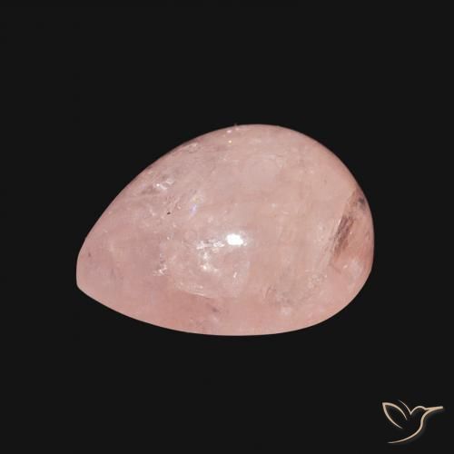 9,17 ctw natürlicher hellrosa Morganit, Birnenform, Transparent
