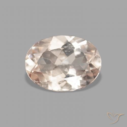 0.96ct Natürlicher Sehr helles Rosa Morganit, Oval, VVS-VS