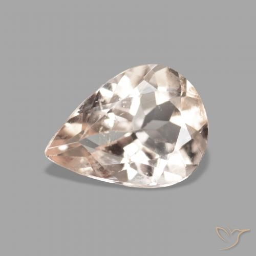 0.96ct Natürlicher Mittelrosa Morganit, Birnenform, VS