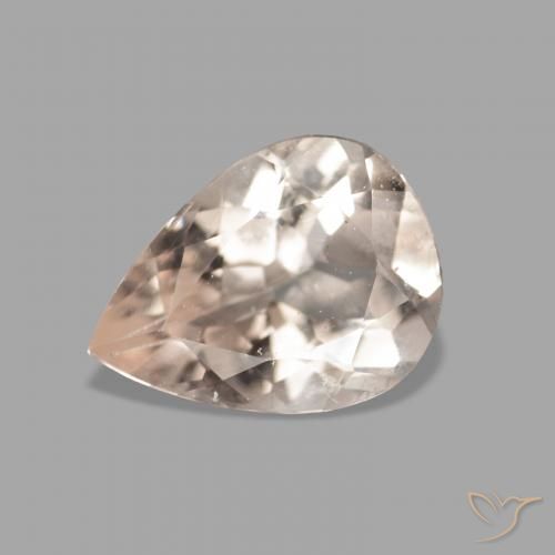 0.92ct Natürlicher Mittelrosa Morganit, Birnenform, VVS-VS