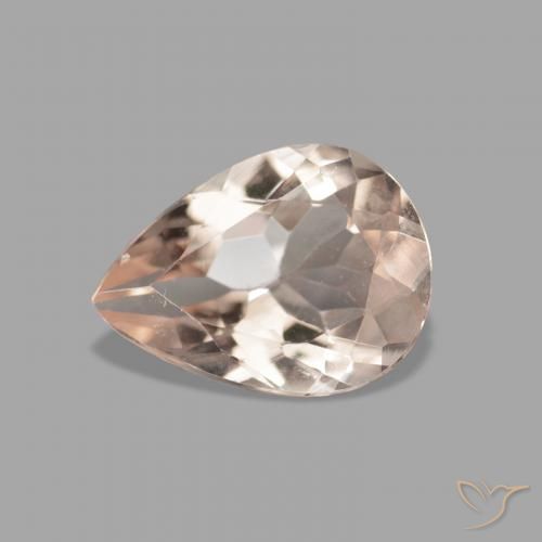 0.83ct Natürlicher Medium Light-Pink Morganit, Birnenform, VVS