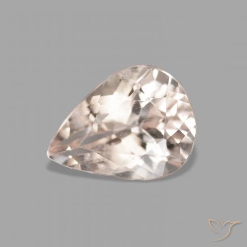 0.94ct Natürlicher Lachs-rosa Morganit, Birnenform, VVS