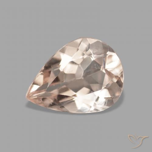 0.95ct Natürlicher Mittelrosa Morganit, Birnenform, VVS