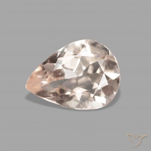 0.83ct Natürlicher Mittelrosa Morganit, Birnenform, VVS