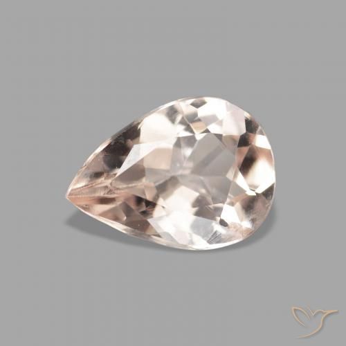 0.78ct Natürlicher Medium Light-Pink Morganit, Birnenform, VVS